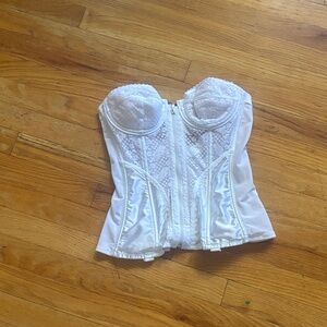 Lady Marlene 36B Strapless Lace and Mesh Corset Top